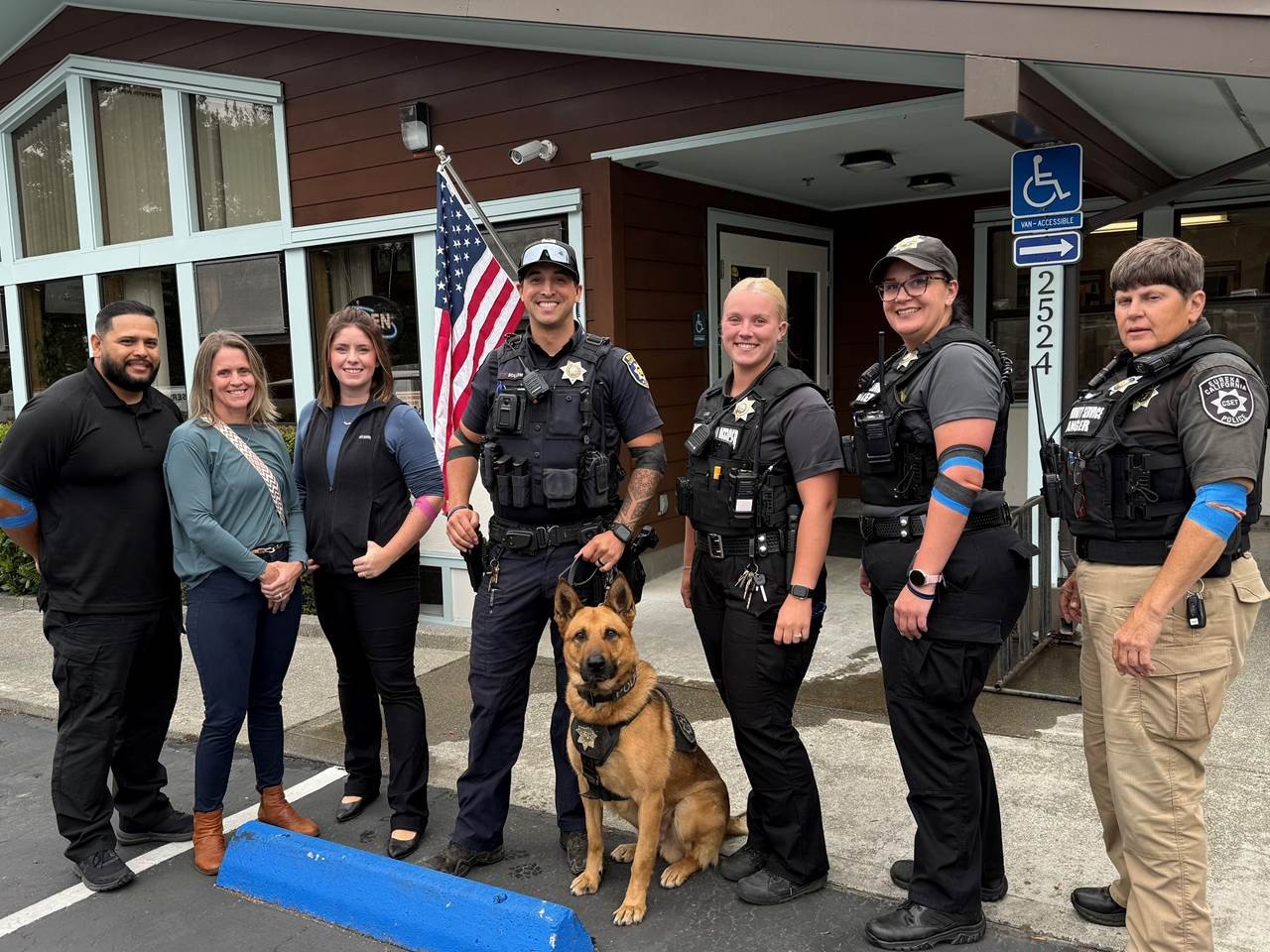 Local law enforcement supporting the blood bank